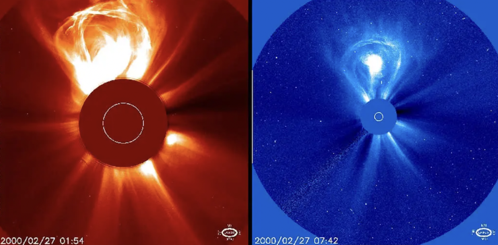 A coronal mass ejection imaged on Feb. 27, 2000.