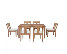 Hampton Bay 7-Piece Eucalyptus Wood Outdoor Dining Set