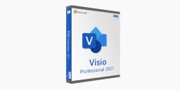 Wide-shot of Visio packaging.