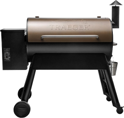 a bronze colored Traeger grill 