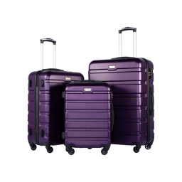 Coolife three-piece suitcase set