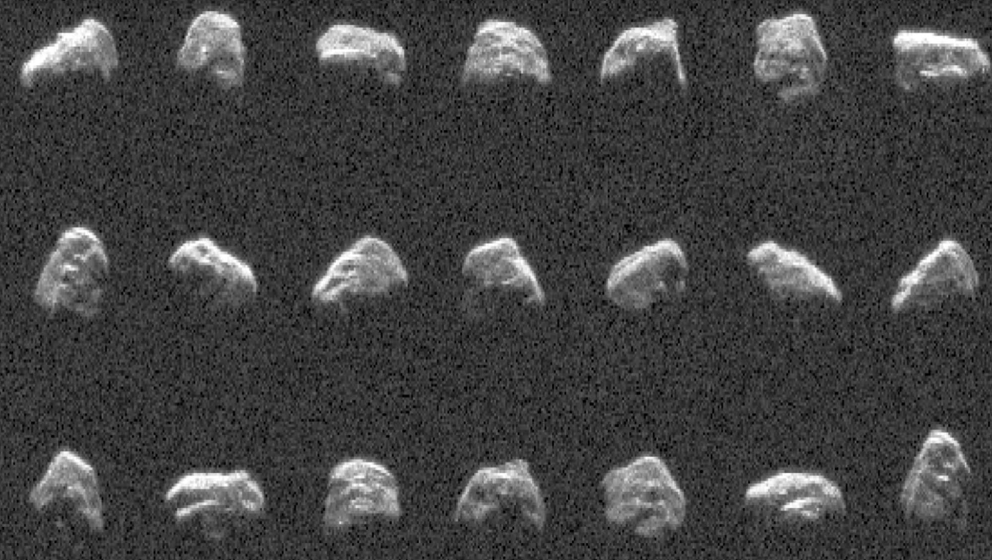 Vivid views of asteroid 2024 MK, viewed from just 184,000 miles (295,000 kilometers) away.