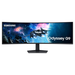 Samsung Odyssey G9 on white background