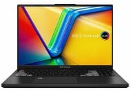 Asus laptop with abstract colorful screensaver