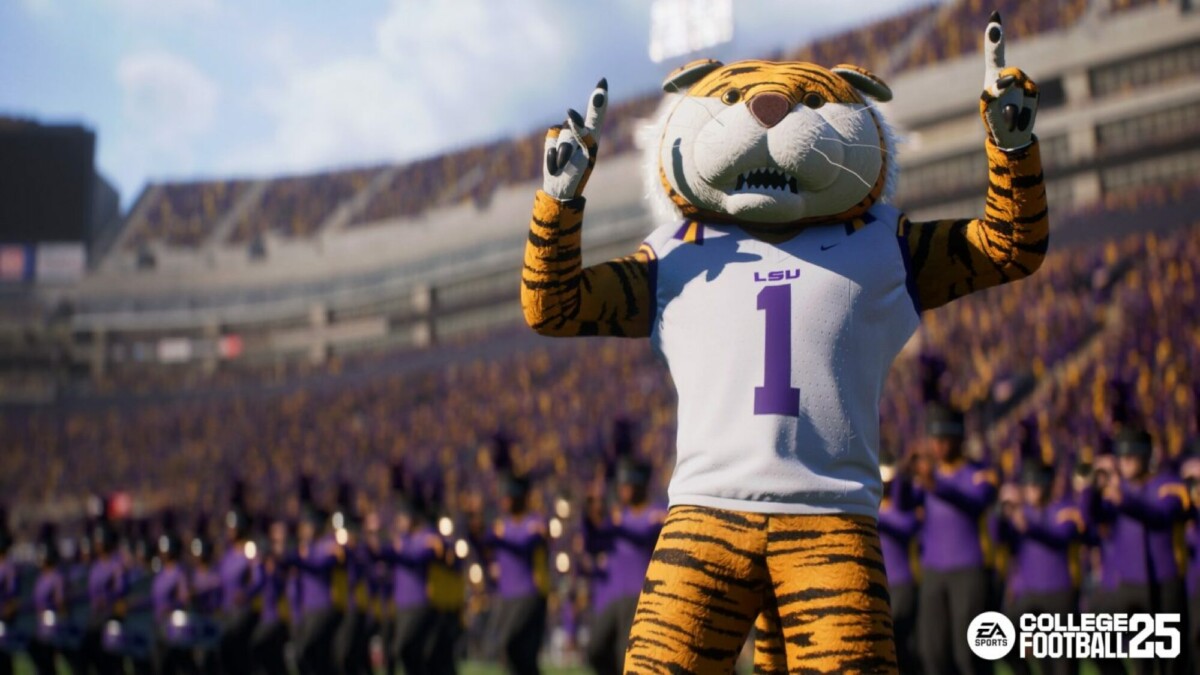 LSU Tigers mascot in EA Sports College Football 25