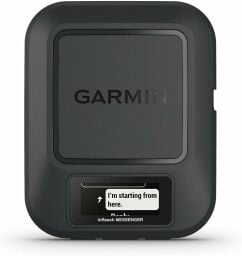 the garmin inreach messenger device on a white background