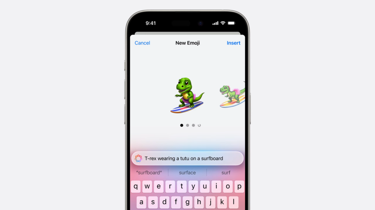 Genmoji demonstration at WWDC