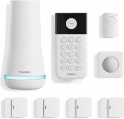 an eight-piece SimpliSafe security system