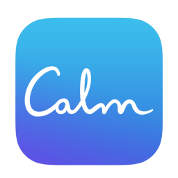 Calm app on white background