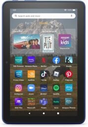 a black amazon fire HD 8 tablet