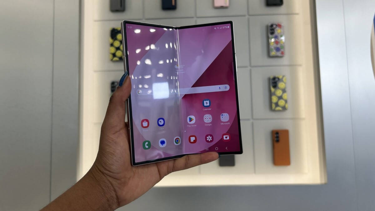 Woman holding the Samsung Galaxy Z Fold 6