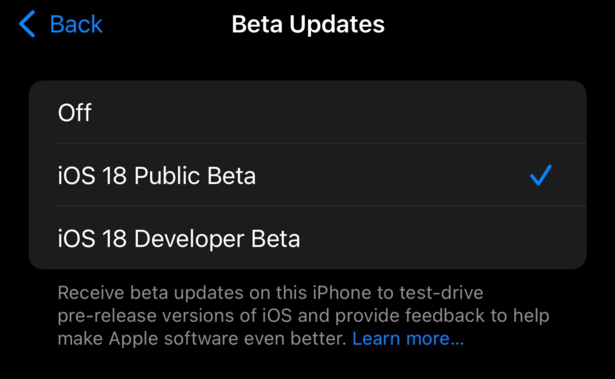 Apple iOS beta