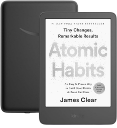 an amazon kindle displaying the book atomic habits by james clear