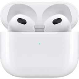 A pair of Apple AirPods (3rd gen)