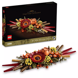 Lego Icons Dried Flower Centerpiece set next to box