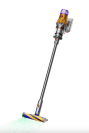 Dyson V12 Detect Slim cordless vacuum with green laser coming out of cleaning head