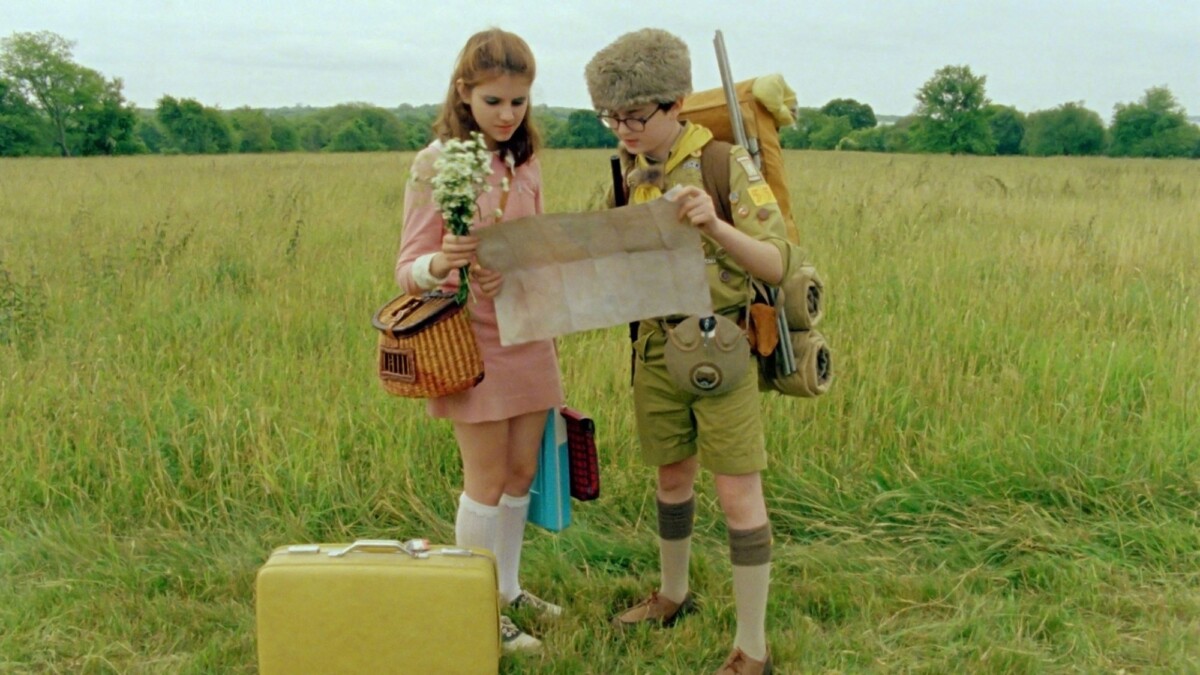 Kara Hayward and Jared Gilman in "Moonrise Kingdom."