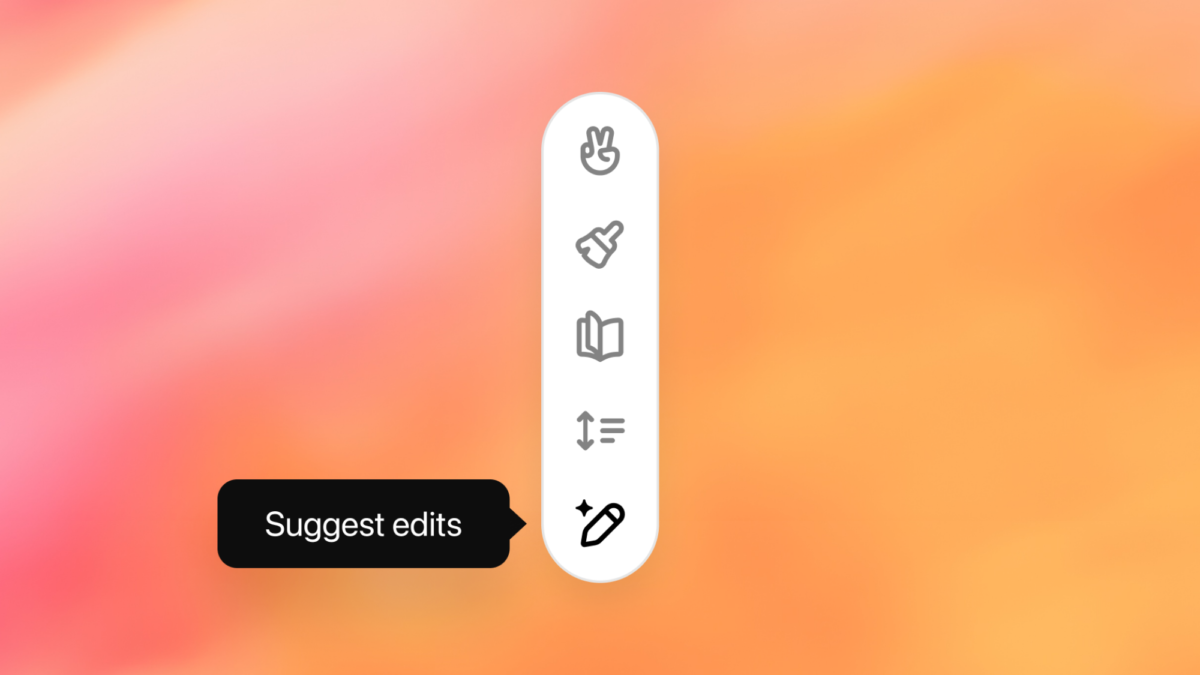 Canvas shortcuts bar