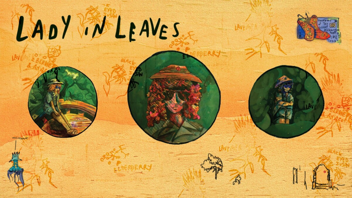 Pono's artwork titled lady in leaves