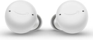 white Amazon Echo Buds