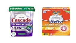 Cascade and Hefty products appear on a white background.