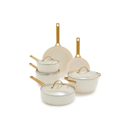 GreenPan Reserve Ceramic Nonstick 10-Piece Cookware Set (Cream)