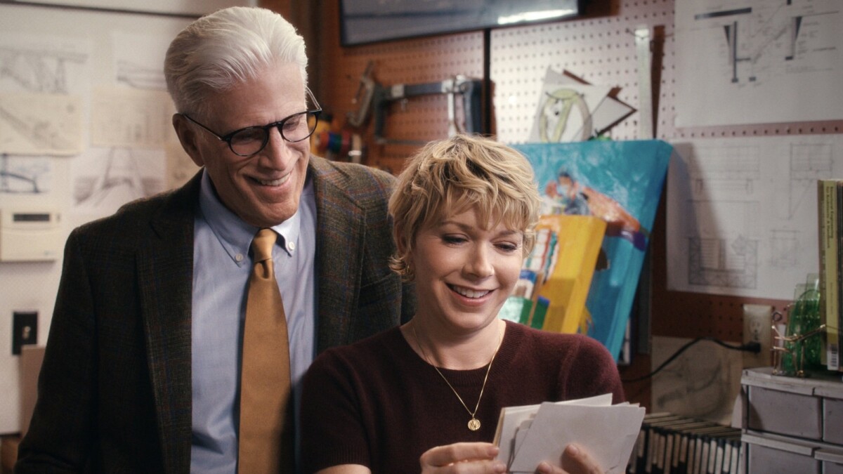 Ted Danson and Mary Elizabeth Ellis in "A Man on the Inside."