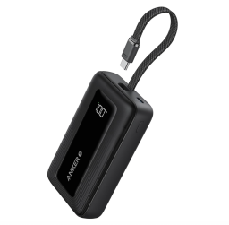 black portable charger power bank