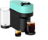 a mint-colored nespresso machine