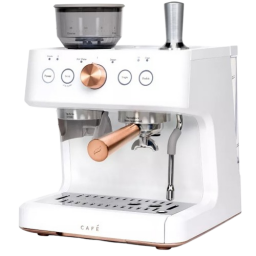 a Café espresso machine in white