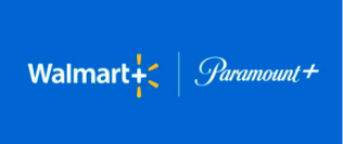 Walmart+ and Paramount+ logos