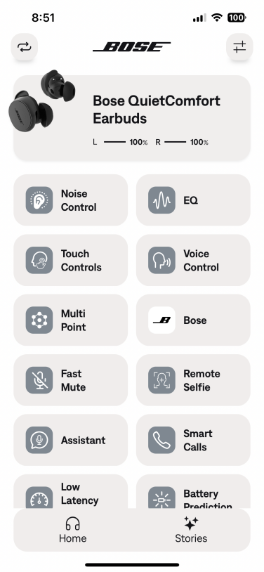 bose quietcomfort earbuds app