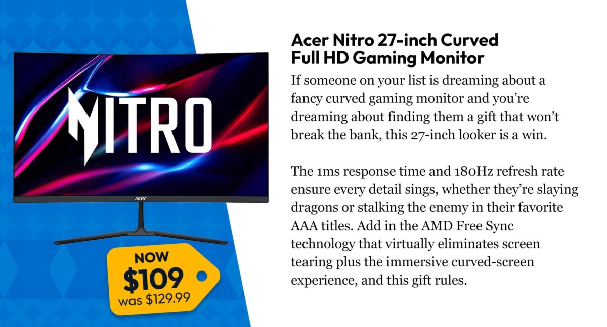 Acer Nitro 27-inch Curved Full HD Gaming Monitor