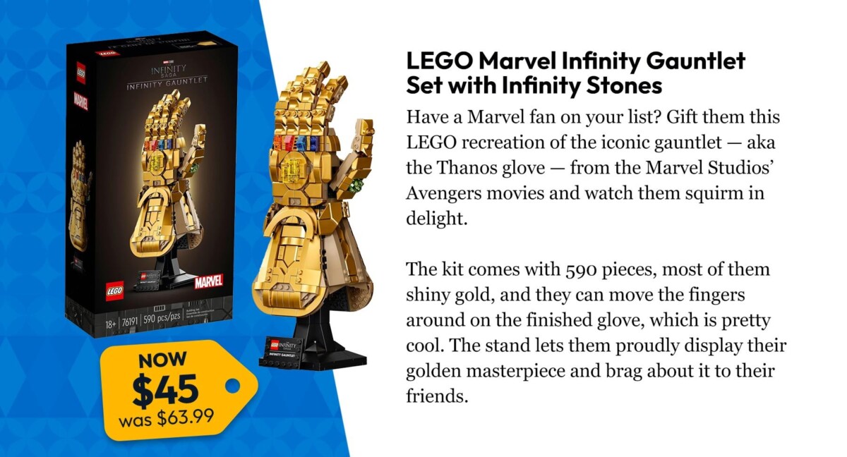 LEGO Marvel Infinity Gauntlet Set with Infinity Stones