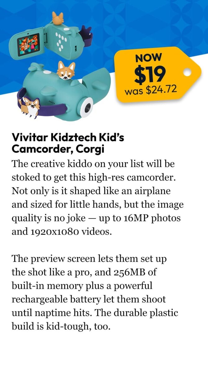 Vivitar Kidztech Kid’s Camcorder, Corgi