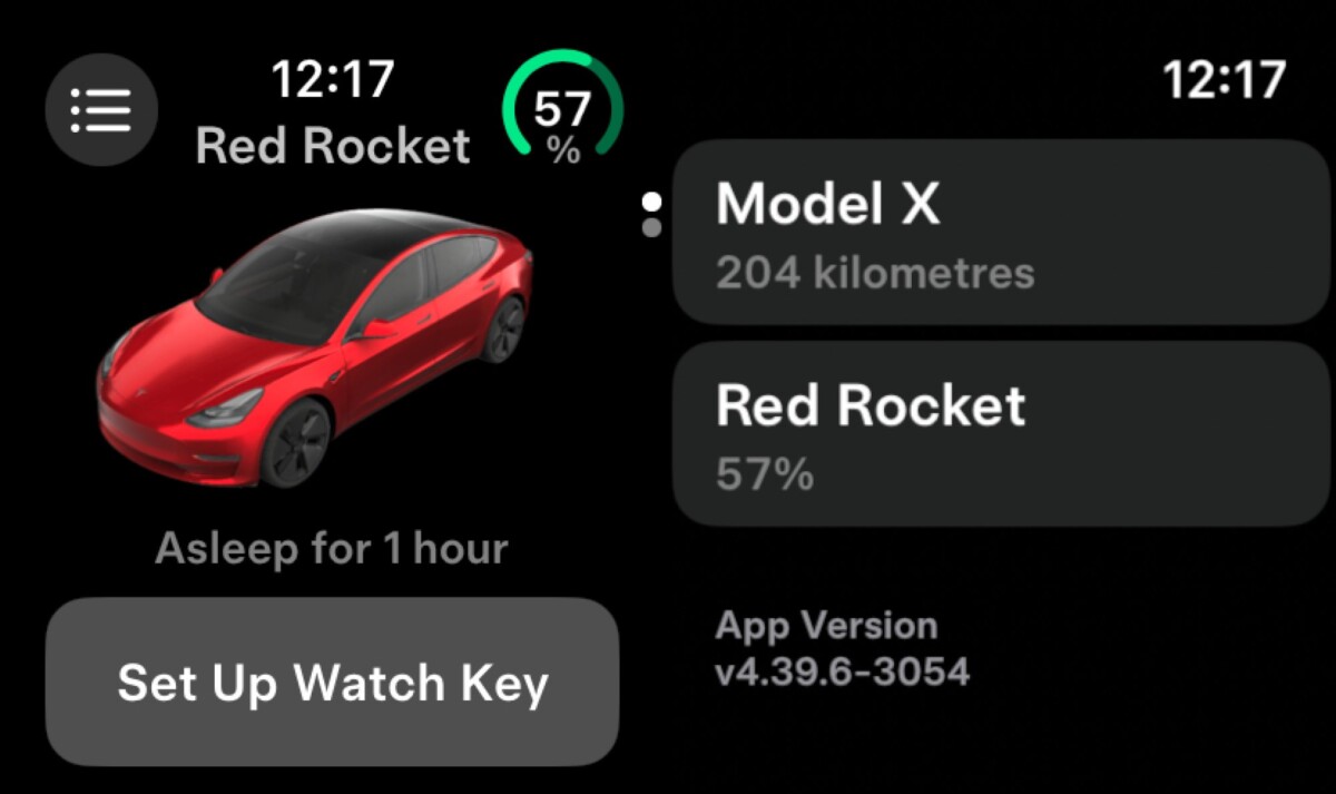 Apple Watch Tesla app