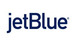 the jetblue logo with blue text on a white background