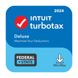 TurboTax Deluxe 2024 on white background