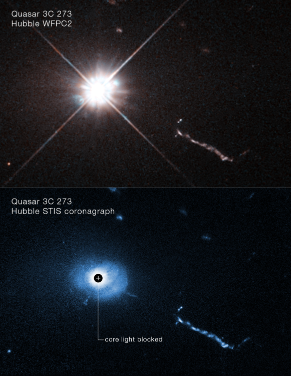 Hubble's images of the quasar 3C 273