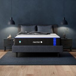 A Nectar mattress on a platform bed