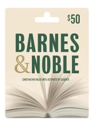 $ 50 barnes and noble gift card on a white background