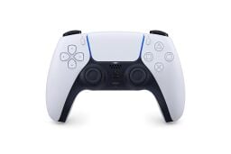 A PlayStation DualSense Wireless Controller appears on a white background.