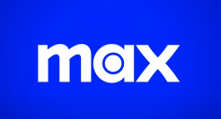 Max logo with white font on blue background