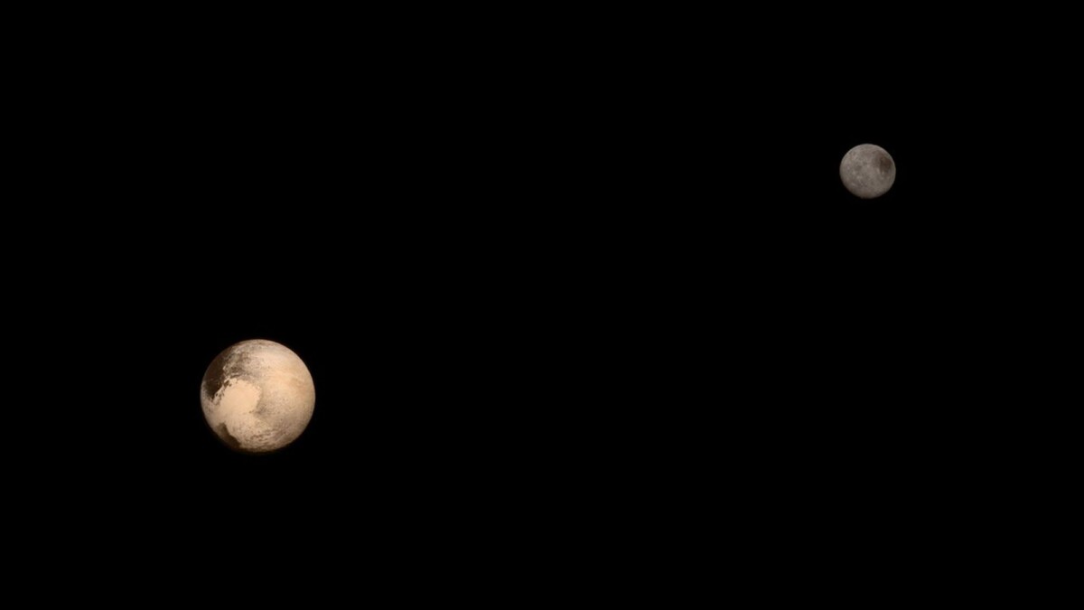 New Horizons spacecraft captures Pluto and its largest moon Charon