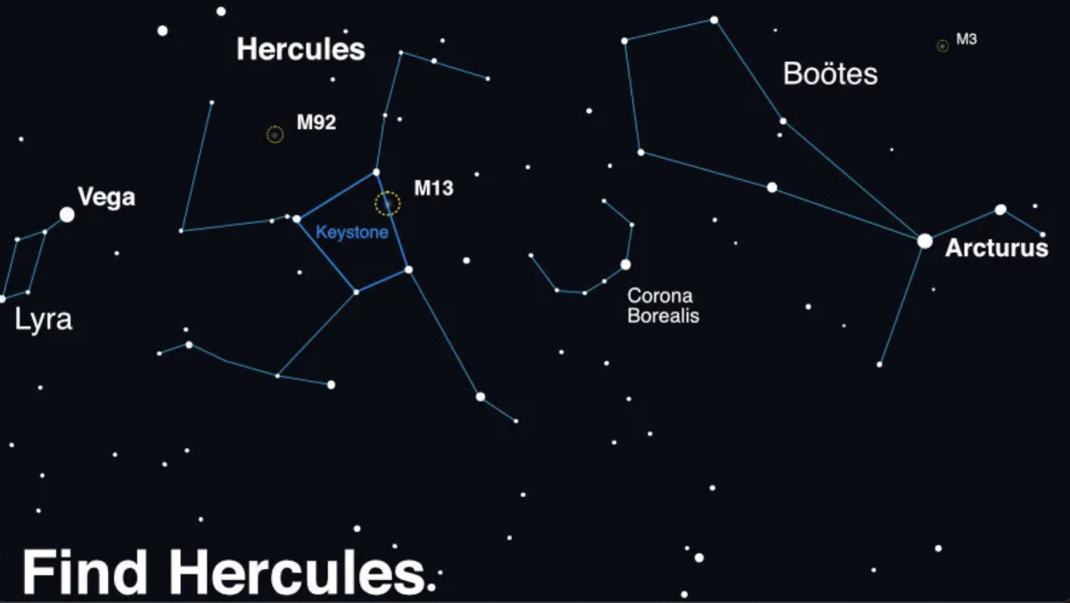 The location of T Coronae Borealis in the night sky. 