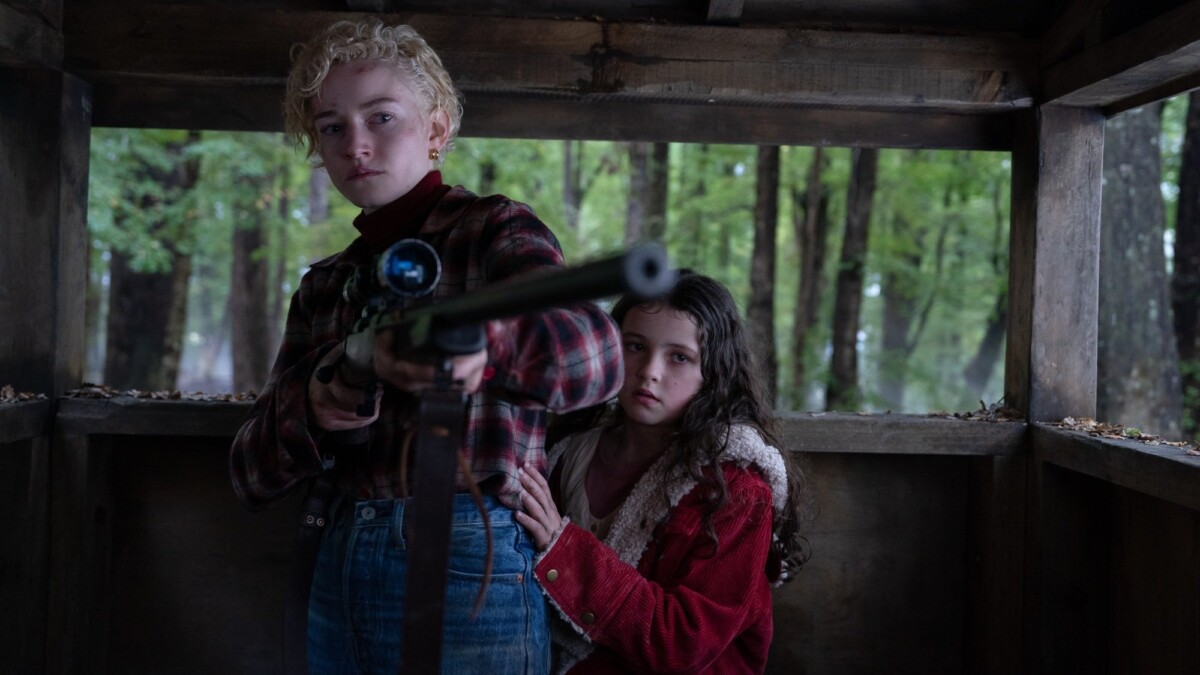 Julia Garner and Matilda Firth play mother and daughter, Charlotte and Ginger, in "Wolf Man."