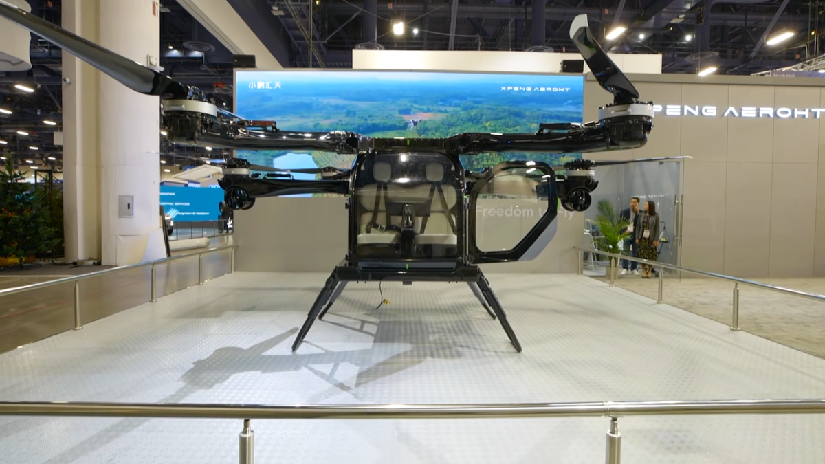 XPENG Aero HT's modular eVTOL seen at CES. 